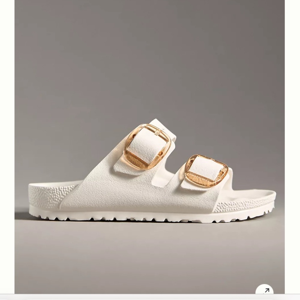 Birkenstock Arizona EVA white eggshell bug buckle Sandal 40 or 41